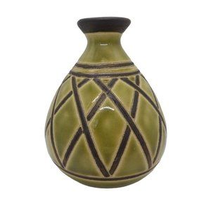 Home Decor Pottery Vase 5 in. X 4 in.  Made in Vietnam preowned
